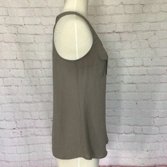Maurices Taupe Button Down Sleeveless Top - Size Small - Picture 4 of 8